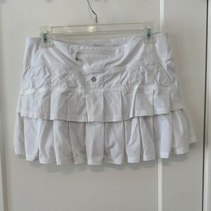 Lululemon Athletica White Pleated Skirt
